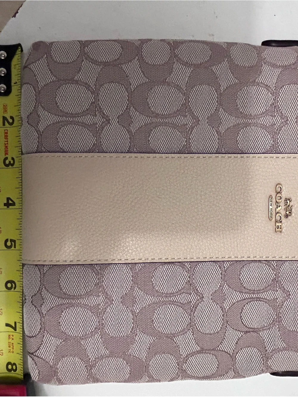 NWT! COACH Signature Jacquard Kitt Stone Ivory Messenger Crossbody Bag